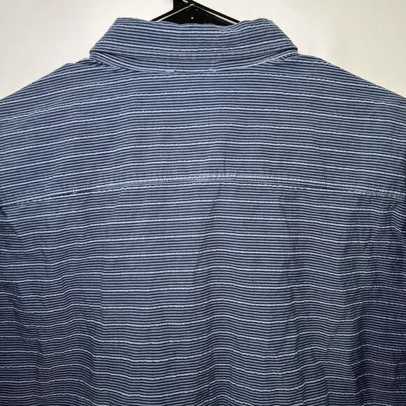 Eddie Bauer Classic Fit Short Sleeve Button Down Shirt Mens Size TXL XLT Blue - Picture 10 of 11